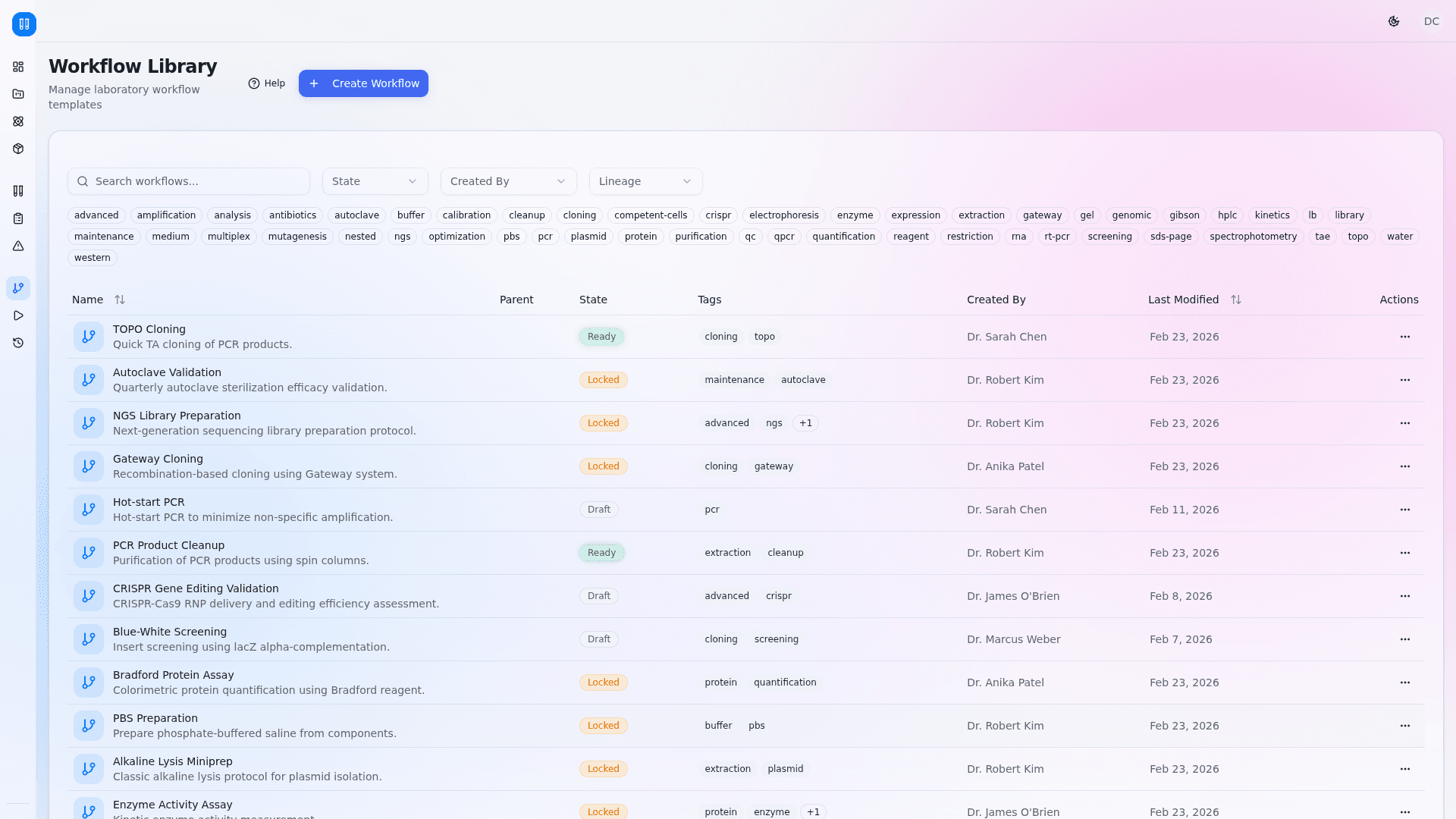 LabRun Workflow Builder